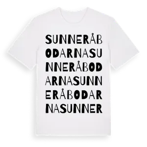 Sunneråbodarna ordlek t-shirt – ekologisk bomull t-shirt från Pinshirt