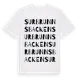 White t-shirt med Surbrunnsbacken ordlek t-shirt