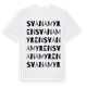 White t-shirt med Svanamyren ordlek t-shirt