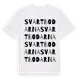 White t-shirt med Svartbodarna ordlek t-shirt