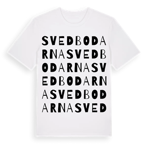 Svedbodarna ordlek t-shirt – ekologisk bomull t-shirt från Pinshirt