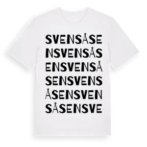 Svensåsen ordlek t-shirt – ekologisk bomull t-shirt från Pinshirt