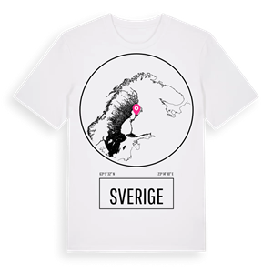 Sverige t-shirt – ekologisk bomull t-shirt från Pinshirt