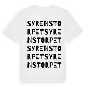 Syrenstorpet ordlek t-shirt – ekologisk bomull t-shirt från Pinshirt