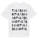 White t-shirt med Talåsbuan ordlek t-shirt