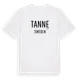 White t-shirt med Tanne i Sverige t-shirt