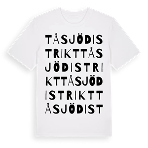 Tåsjö distrikt ordlek t-shirt – ekologisk bomull t-shirt från Pinshirt