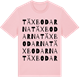 Pink Cotton t-shirt med Täxbodarna ordlek t-shirt