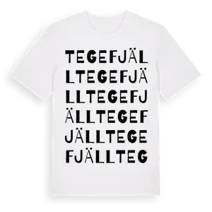 Tegefjäll ordlek t-shirt – ekologisk bomull t-shirt från Pinshirt