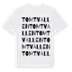 White t-shirt med Tomtvallen ordlek t-shirt