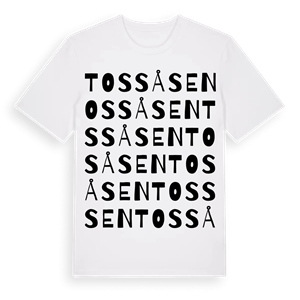 Tossåsen ordlek t-shirt – ekologisk bomull t-shirt från Pinshirt