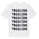 White t-shirt med Tossberg ordlek t-shirt