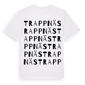 Trappnäs ordlek t-shirt – ekologisk bomull t-shirt från Pinshirt