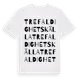 White t-shirt med Trefaldighetskälla ordlek t-shirt