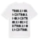 White t-shirt med Trollholmen ordlek t-shirt