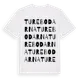 White t-shirt med Turebodarna ordlek t-shirt