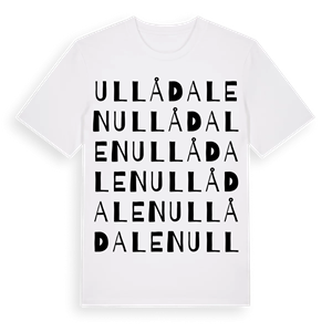 Ullådalen ordlek t-shirt – ekologisk bomull t-shirt från Pinshirt