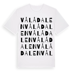 Vålådalen ordlek t-shirt – ekologisk bomull t-shirt från Pinshirt
