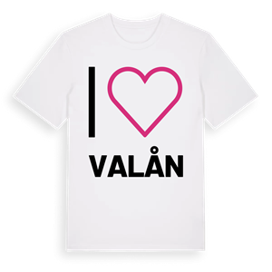 Jag älskar Valån t-shirt stort tryck – ekologisk bomull t-shirt från Pinshirt