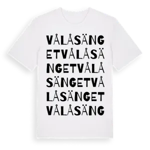 Vålåsänget ordlek t-shirt – ekologisk bomull t-shirt från Pinshirt