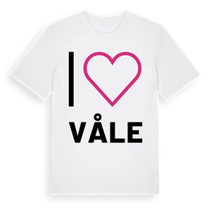 Jag älskar Våle t-shirt stort tryck – ekologisk bomull t-shirt från Pinshirt