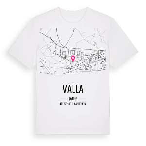 Valla karta t-shirt – ekologisk bomull t-shirt från Pinshirt
