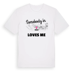 Någon i Valla älskar mig t-shirt – ekologisk bomull t-shirt från Pinshirt