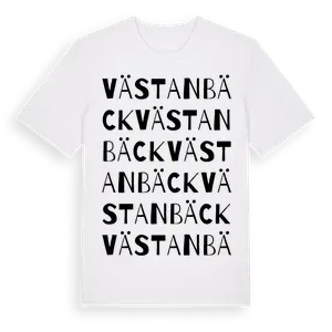 Västanbäck ordlek t-shirt – ekologisk bomull t-shirt från Pinshirt