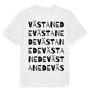 Västanede ordlek t-shirt – ekologisk bomull t-shirt från Pinshirt