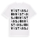 White t-shirt med Västansjön ordlek t-shirt