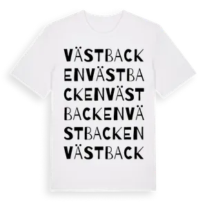 Västbacken ordlek t-shirt – ekologisk bomull t-shirt från Pinshirt