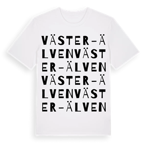 Väster-Älven ordlek t-shirt – ekologisk bomull t-shirt från Pinshirt