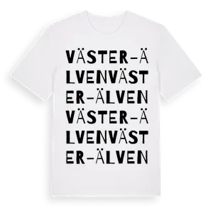 Väster-Älven ordlek t-shirt – ekologisk bomull t-shirt från Pinshirt