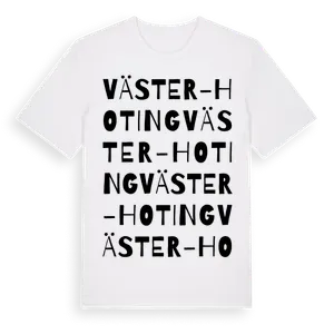 Väster-Hoting ordlek t-shirt – ekologisk bomull t-shirt från Pinshirt