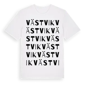 Västvik ordlek t-shirt – ekologisk bomull t-shirt från Pinshirt