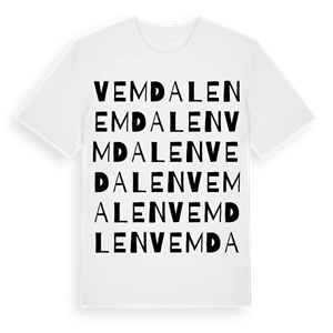 Vemdalen ordlek t-shirt – ekologisk bomull t-shirt från Pinshirt