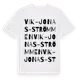 White t-shirt med Vik-Jonas-Strömmen ordlek t-shirt