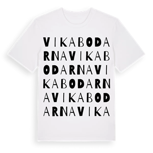 Vikabodarna ordlek t-shirt – ekologisk bomull t-shirt från Pinshirt