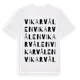 White t-shirt med Vikarvålen ordlek t-shirt