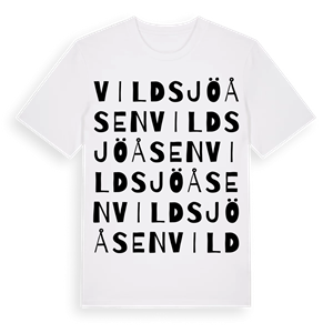 Vildsjöåsen ordlek t-shirt – ekologisk bomull t-shirt från Pinshirt