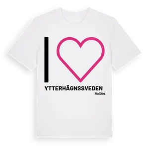 Jag älskar Ytterhägnssveden t-shirt stort tryck – ekologisk bomull t-shirt från Pinshirt