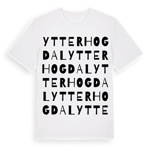 Ytterhogdal ordlek t-shirt – ekologisk bomull t-shirt från Pinshirt