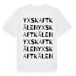 Yxskaftkälen ordlek t-shirt – ekologisk bomull t-shirt från Pinshirt