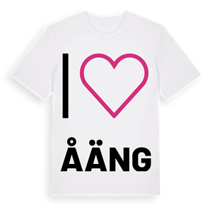 Jag älskar Åäng t-shirt stort tryck – ekologisk bomull t-shirt från Pinshirt