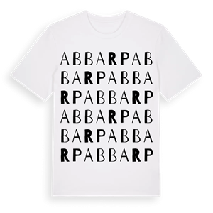 Abbarp ordlek t-shirt – ekologisk bomull t-shirt från Pinshirt