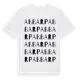 White t-shirt med Abbarp ordlek t-shirt