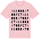 Pink Cotton t-shirt med Abborratorpet ordlek t-shirt