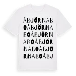 Åbjörnabo ordlek t-shirt – ekologisk bomull t-shirt från Pinshirt