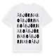 White t-shirt med Åbjörnabo ordlek t-shirt