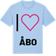 Blue Soul t-shirt med Jag älskar Åbo t-shirt stort tryck